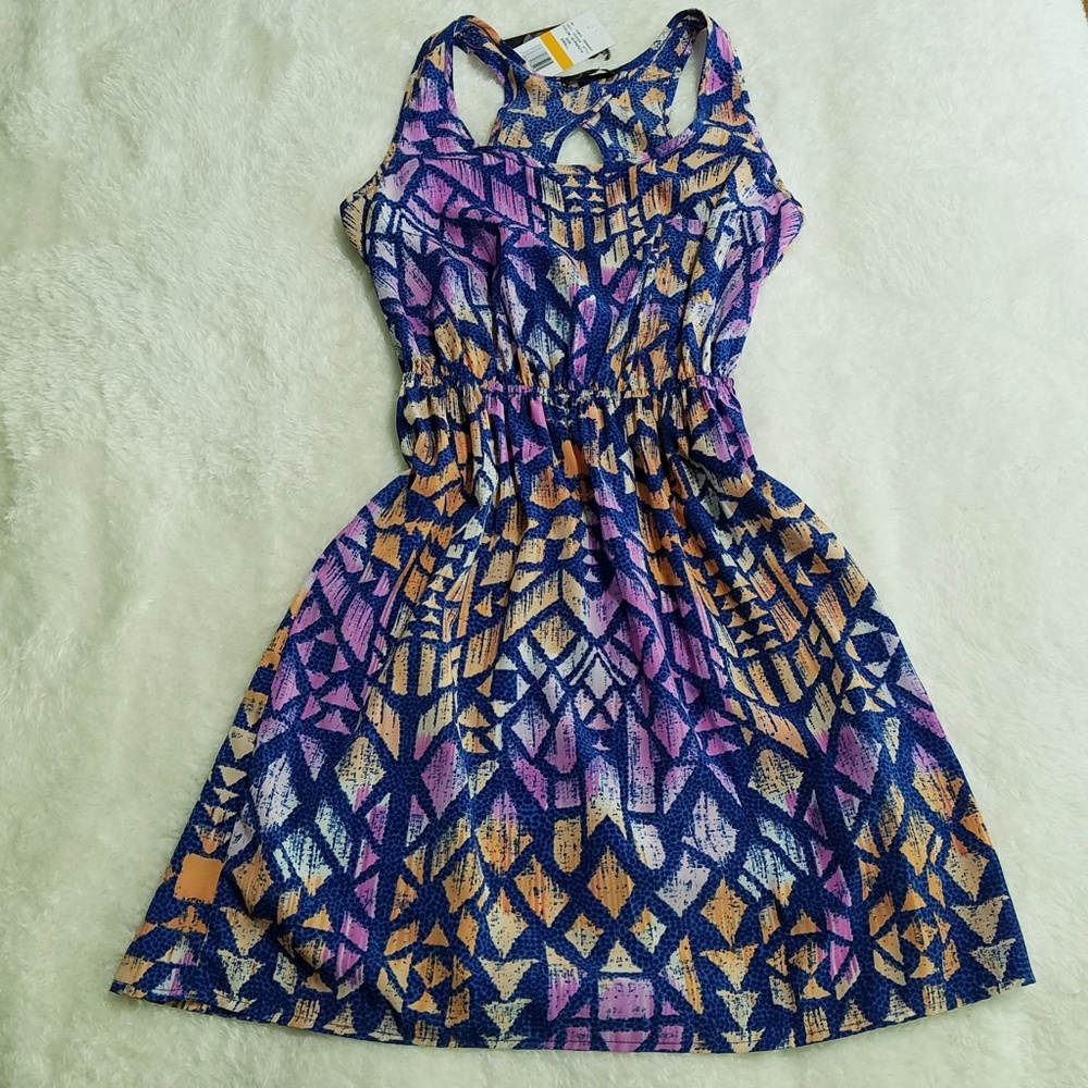 Geometric Open Razorback Dress